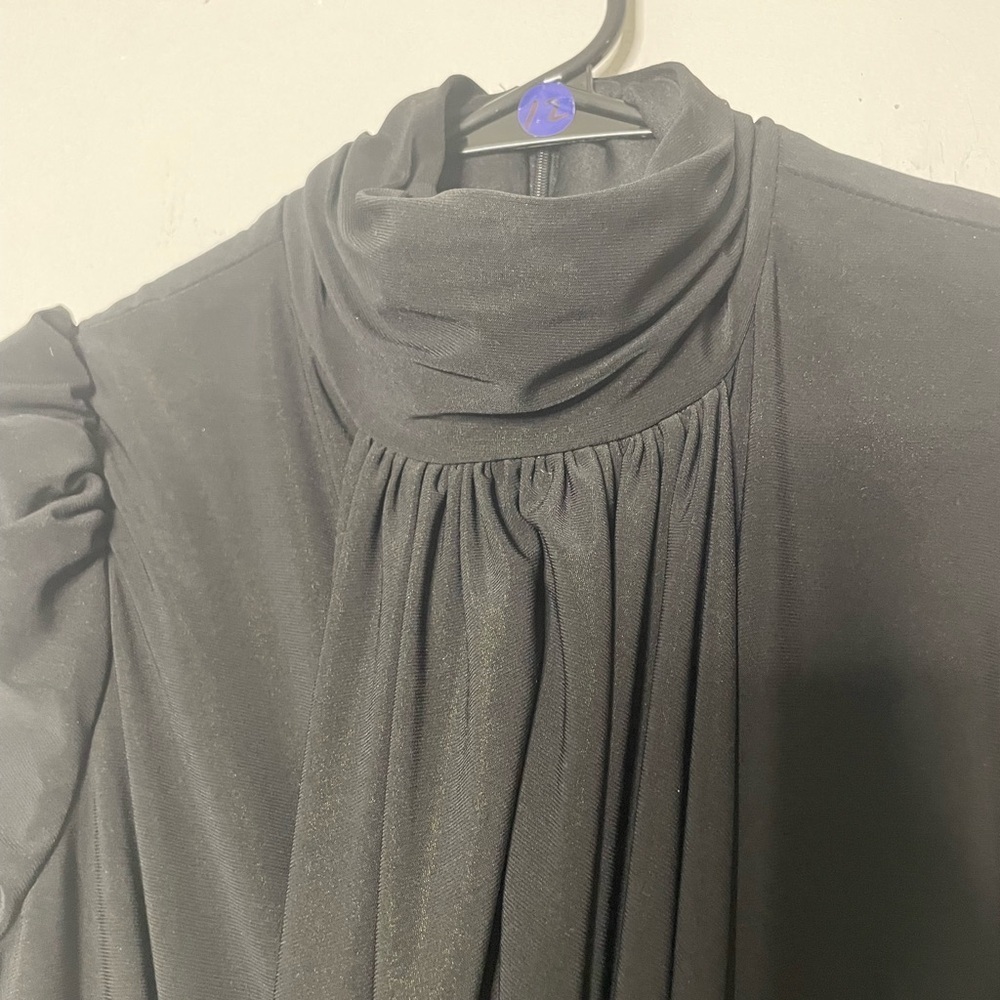 NWT Jessica Simpson Black Midi Dress with Belt Size 2 - Picture 8 of 10